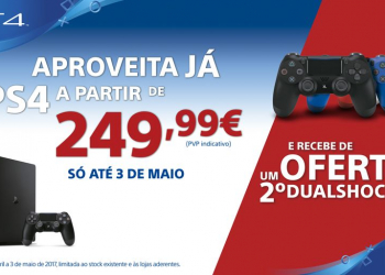 Playstation 4 disponível a partir de 249,99 € com oferta de um 2º comando