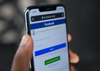 Tela de login do facebook
