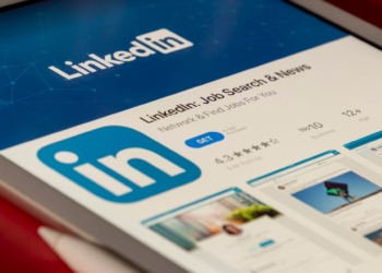 Página do app do linkedin