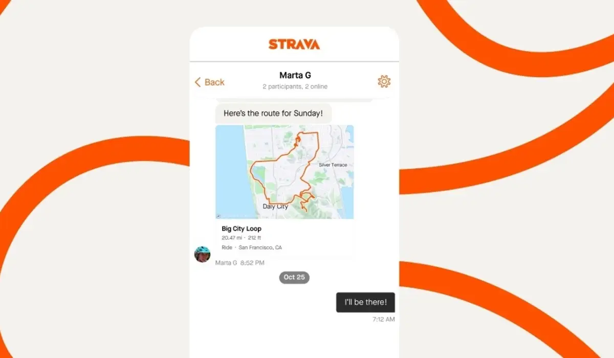 Strava mensagens android ios