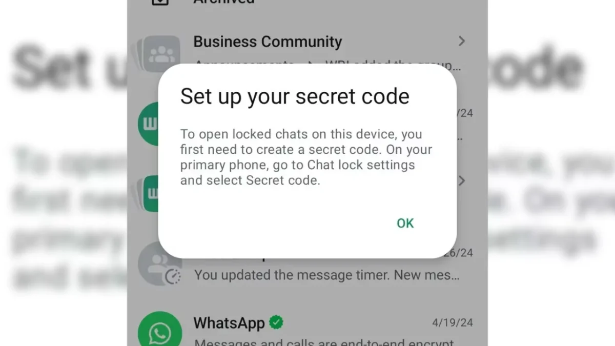 Whatsapp chat lock