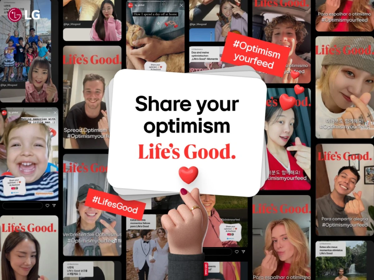 LG lança desafio global para promover otimismo nas redes sociais