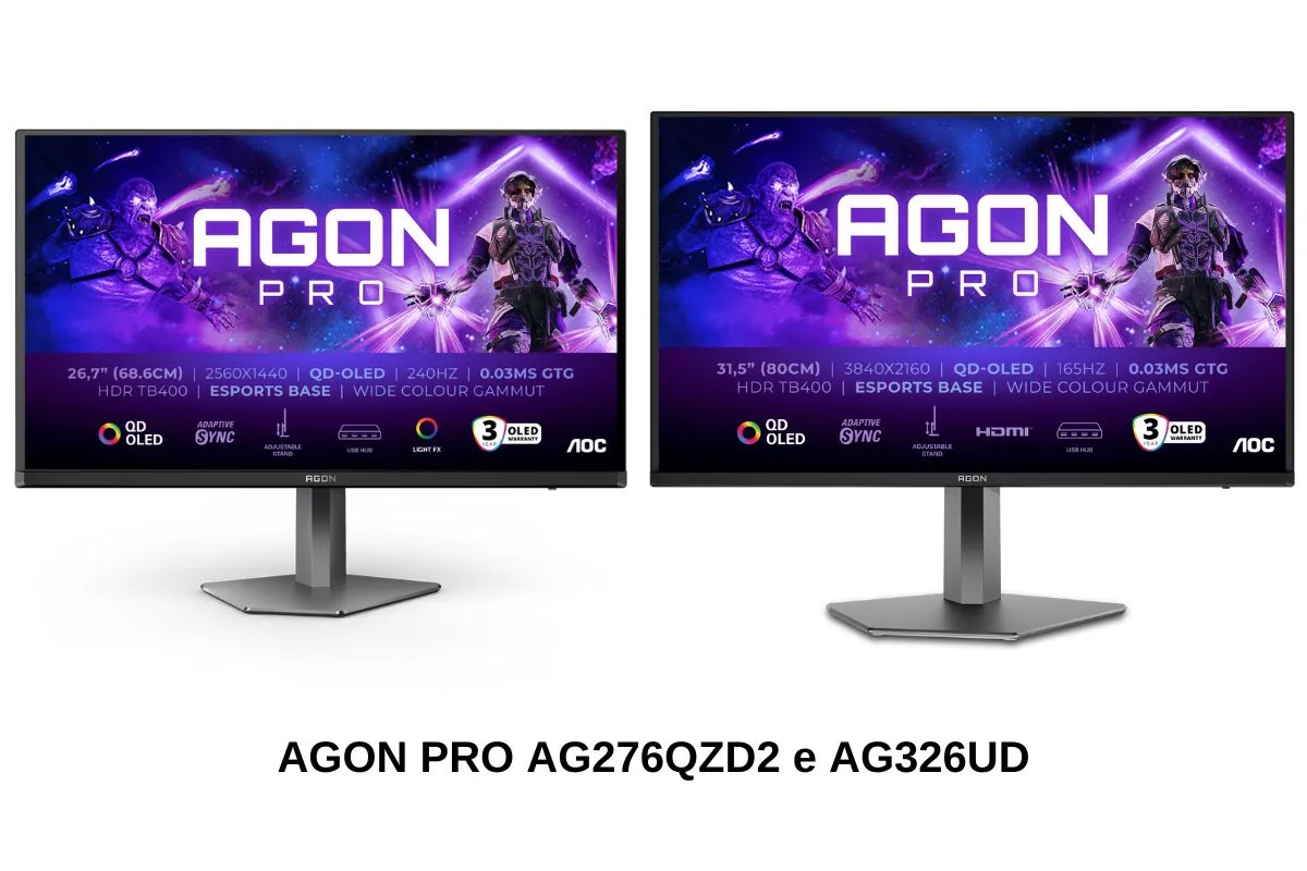 Aoc apresenta novos monitores agon pro com tecnologia qd-oled