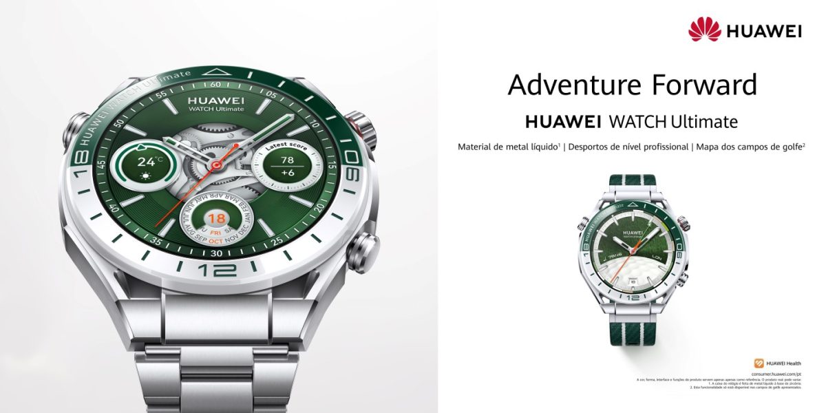 Huawei watch ultimate com ai caddie e mapas 3d