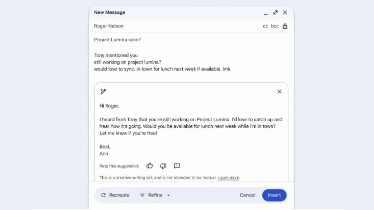 Gmail inteligência artificial