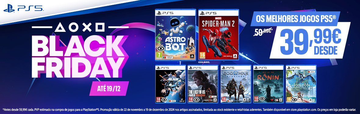 Black friday 2024: promoções em jogos para ps5 e ps4