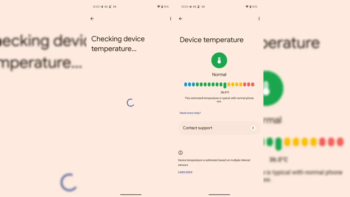 Google pixel - temperatura