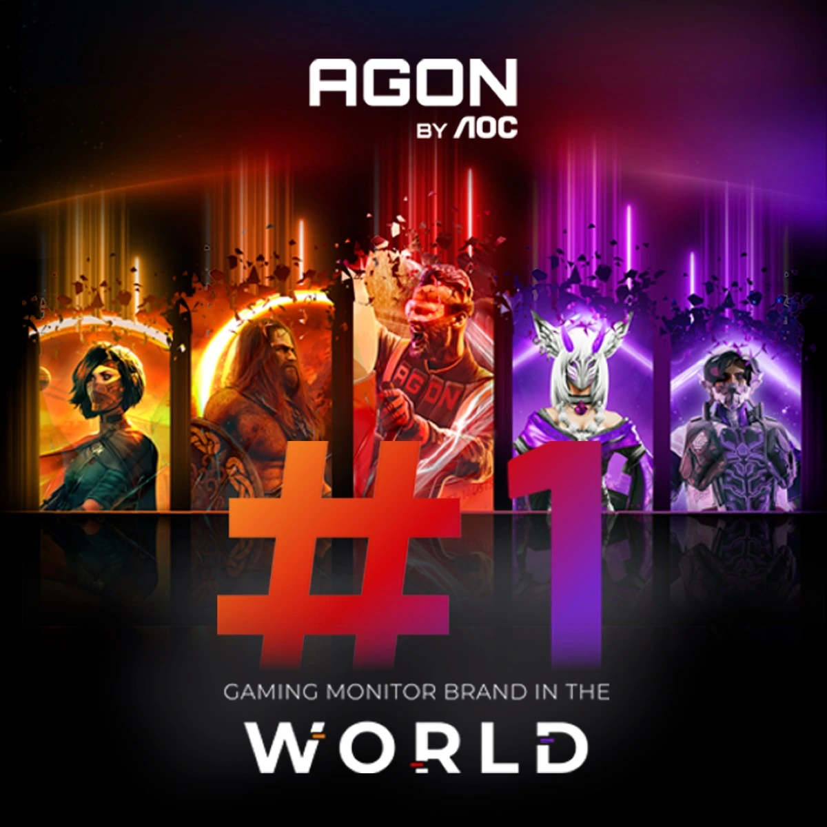 Monitores gaming: agon by aoc mantém liderança global