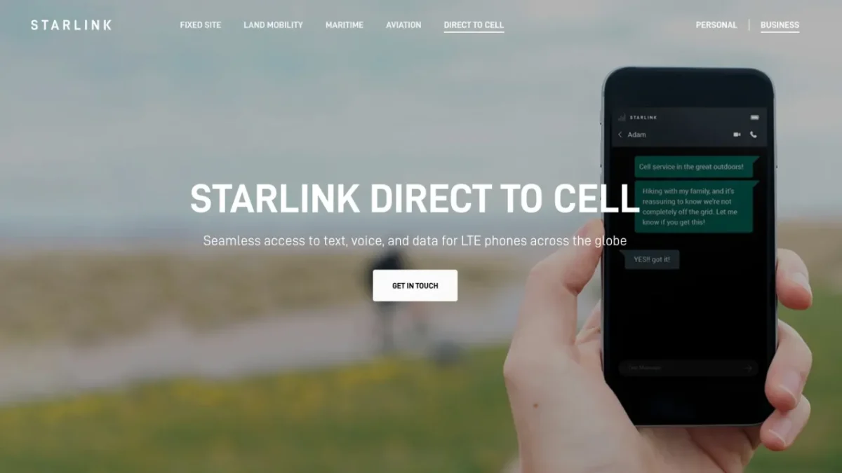 Starlink - internet smartphone